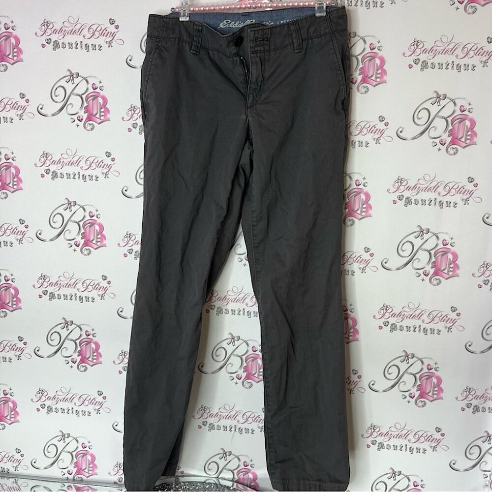 Eddie Bauer pants legend wash grey Charcoal Chinos dress pants comfy